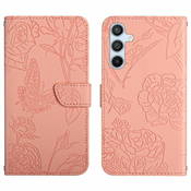 Eleganten etui/ovitek za Samsung S24 5G, Pink, metulji