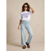 Sinsay - Teksas straight wide leg sa srednjim strukom - plava