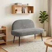 vidaXL Oblazinjena klop z naslonom Temno siva 110 x 60 x 76 cm Žamet