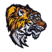 shumee Našitek Divji tiger - Glava bengalskega tigra - Prišitje - Vezeni našitek/značka/emblem