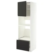 METOD / MAXIMERA Visoki element za ugradne uredaje, bela/Upplöv boja antracita, mat, 60x60x200 cm