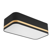 Stropno svetlo SIRJA SQUARE STRIPE 2xE27/15W/230V crna/zlatna