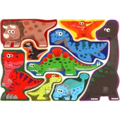 Playgo Sestavljanka/Puzzle board dinozavri 20x14cm 24m+