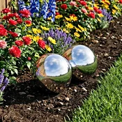 vidaXL Ogledalna krogla 2 pcs O 15 cm Srebrna Inox 201
