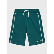 Champion Športne kratke hlače Script Logo 306147 Zelena Regular Fit