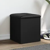 Vidaxl vidaXL Shranjevalna klop črna 42x42x45 cm lesena
