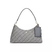 TOMMY HILFIGER Torba za čez ramo JACQUARD  bež / mornarska / svetlo modra