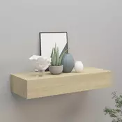 Zidna polica s ladicom boja hrasta 60 x 23,5 x 10 cm MDF