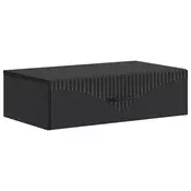 vidaXL Stenska stranska miza Črna 59 x 34,5 x 17 cm Inženirski les