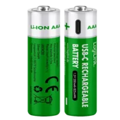 shumee Baterije Logilink AAA 1,5 V USB-C 550 mAh 2 kosa LED za polnjenje Li-ion