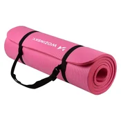 WOZINSKY Vadbena podloga 181 x 63 x 1 cm, debela gimnastična podloga za jogo, roza