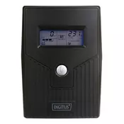Line-Interactive UPS, 800VA/480W 12V/9Ah x1 battery,2x CEE 7/7 outlet,RJ-11,LCD