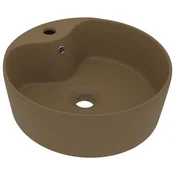 MAISON CHIC Razkošen Umivalnik - Kopalna umivalnik - Lavabo mat krem 36x13 cm keramičen, (21684923)