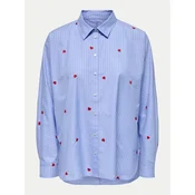 ONLY Bluza ONLNew Lina Grace  svetlo modra / rdeča / bela