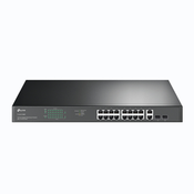 TP-Link TL-SG1218MP mrežni prekidac Neupravljano Gigabit Ethernet (10/100/1000) Podrška za napajanje putem Etherneta (PoE) 1U Crno