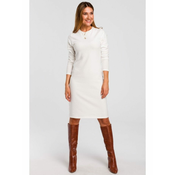 Style Ženska mini obleka Estrilon S178 ekru L