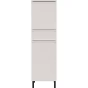 Kremno bela ozka visoka kopalniška omarica 34x120 cm Salinas – Germania