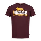 Lonsdale London Majica Holmpton rumena/bordo/bela