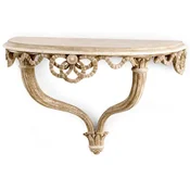 Casa Padrino luxury baroque wall console antique brown/antique white - Handmade wall decoration console in baroque style - Italian baroque wall decoration - Baroque furniture - Made in Italy