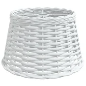 Vidaxl Senčilo za svetilko belo O38x23 cm pleteno