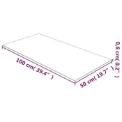 Vidaxl Mizna plošča prozorna 50x100 cm kaljeno steklo