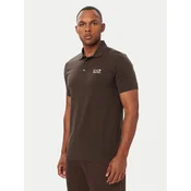 EA7 Emporio Armani Polo majica 8NPF14 PJVQZ U6027 Temno rjava Regular Fit