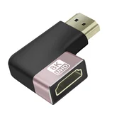 LINQ LinQ, Adapter Video 8K UHD HDMI Ženski na HDMI Moški Sklonjen levo, Črna, (5000191810)