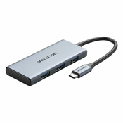 Vention USB-C to HDMI, 3x USB 3.0, SD, TF Hub TOOHB 0.15m Gray