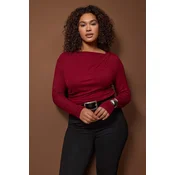 Trendyol Curve Ženska bluza Tbbaw26Af00088, Bordo