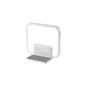 Immax 08994L - LED prigušiva stona lampa sa budilnikom i punjenjem 18W/230V bela