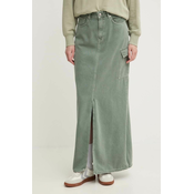 Traper suknja Pepe Jeans MAXI SKIRT HW CLR boja: zelena, maxi, širi se prema dolje, PL901143