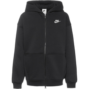 Djecji sportski pulover Nike Sportswear Club Fleece Oversized Full Zip Hoodie - black/white