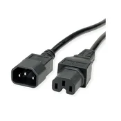VALUE Kabl za napajanje IEC320/C14 - C15, F/M, 1 m, crni 19.99.1121-20
