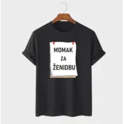 MAFIMI Muška majica Momak za ženidbu, Crna