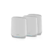 NETGEAR Orbi RBK763S Trifrekvencijski (2,4 GHz / 5 GHz / 5 GHz) Wi-Fi 6 (802.11ax) Bijelo 7 Unutarnji