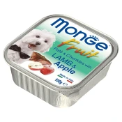 Monge Pašteta za pse sa komadićima mesa i voća Fruit Pate, 100 g - losos i kruška