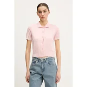 Polo majica iz volnene mešanice Guess Jeans