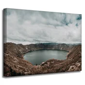 shumee Platno z motivom Naravnega jezera v gorah 40x30 cm