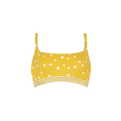 VIVID Bikini zgornji del rumena/naravno bela