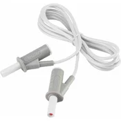 VOLTCRAFT Visokofleksibilni varnostni merilni kabel [lamelni vtič 4 mm-lamelni vtič 4 mm] 1.5 m bele barve MSB-501 10 A