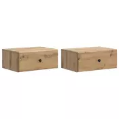 vidaXL Stenski nočni omarici 2 pcs Artisan hrast 49 x 34,5 x 20 cm
