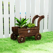 Homestar Dvignjena vrtna greda v obliki vozička 68x38x52 cm rjava, (5000228445)
