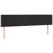 vidaXL vidaXL Vzglavje z ušesi črno 183x16x78/88 cm žamet, (20953948)
