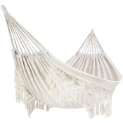 shumee TG60442 Brazilska vrtna viseča mreža XL boho dvojna gugalnica velika vrv 200X100CM