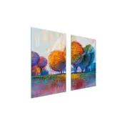 shumee STEKLENA ZAŠČITNA PLOŠČA ZA ŠTEDILNIK 75x52 TREE