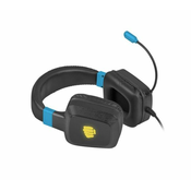 FURY RAPTOR, Gaming Headset with Volume Control, 3.5mm Stereo, LED Backlit (USB), Black/Blue