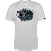 011Shop Muška majica kratkih rukava Keep Fighting - Nema predaje, Bela