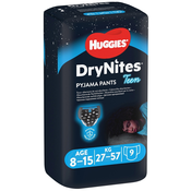 HUGGIES DryNites Plenice za fante 8-15 let (27-57 kg), 9 kos