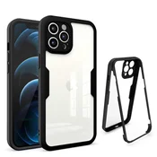 Techsuit – ColorVerse 360 Series dvostranska zaščitna maska za iPhone 12 Pro Max – črna