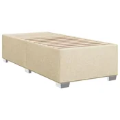 Vidaxl Posteljni okvir brez vzmetnice krem 90x190 cm tkanina